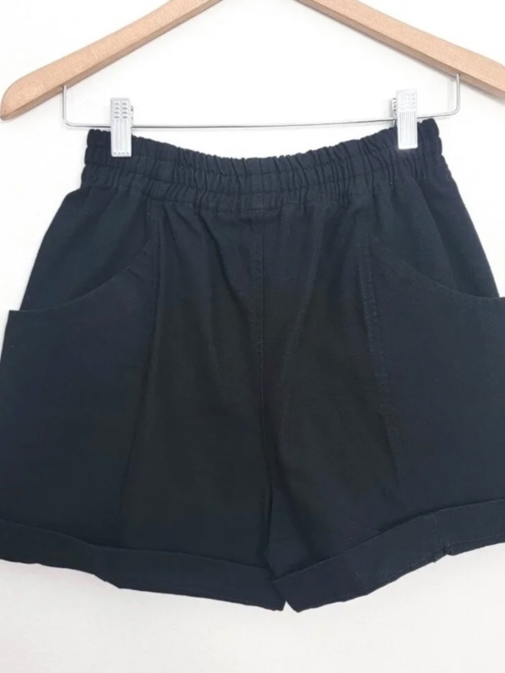 Elizabeth Suzann Work Shorts in Cotton Canvas Black 0